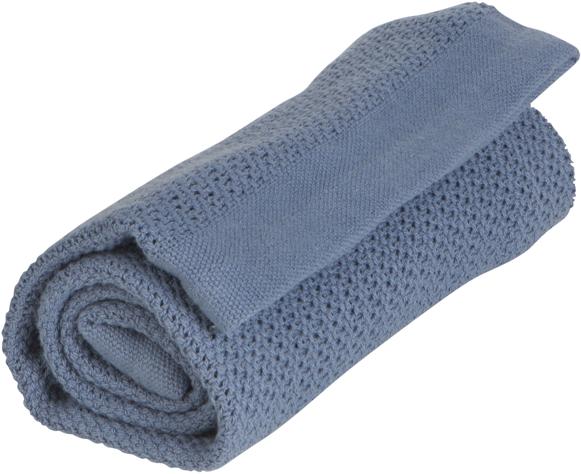 Vinter & Bloom Soft Grid Torkkupeitto, Denim Blue