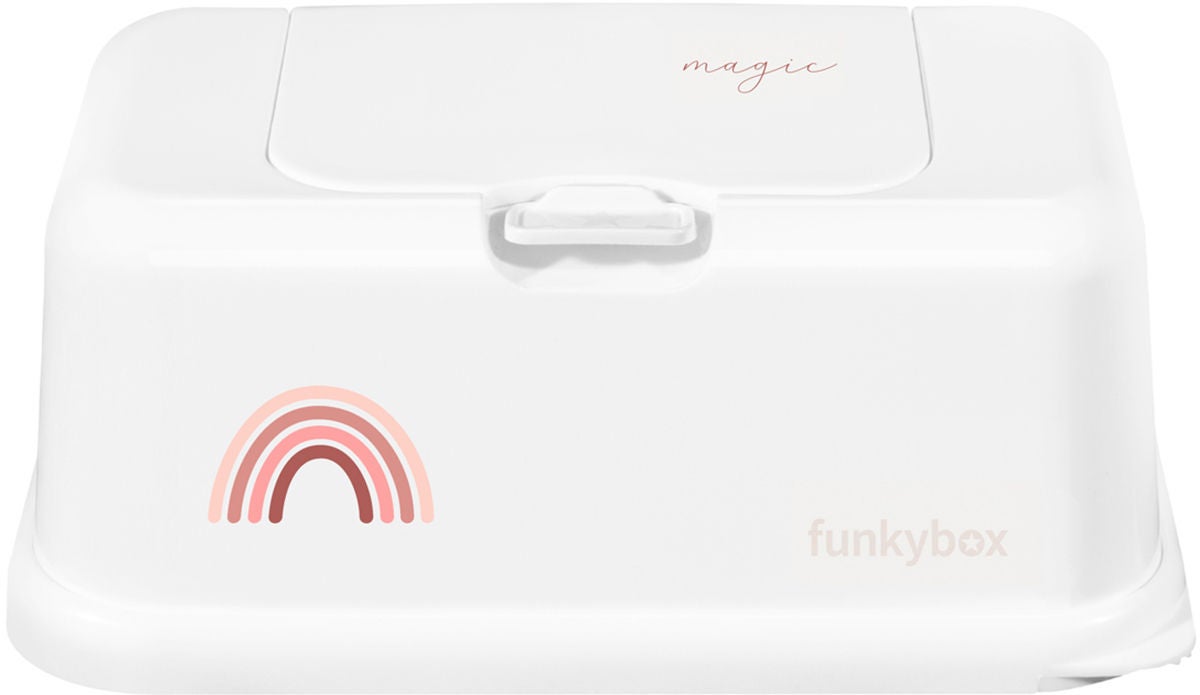 Funkybox Säilytysrasia Kosteuspyyhkeille Rainbow, Vaaleanpunainen