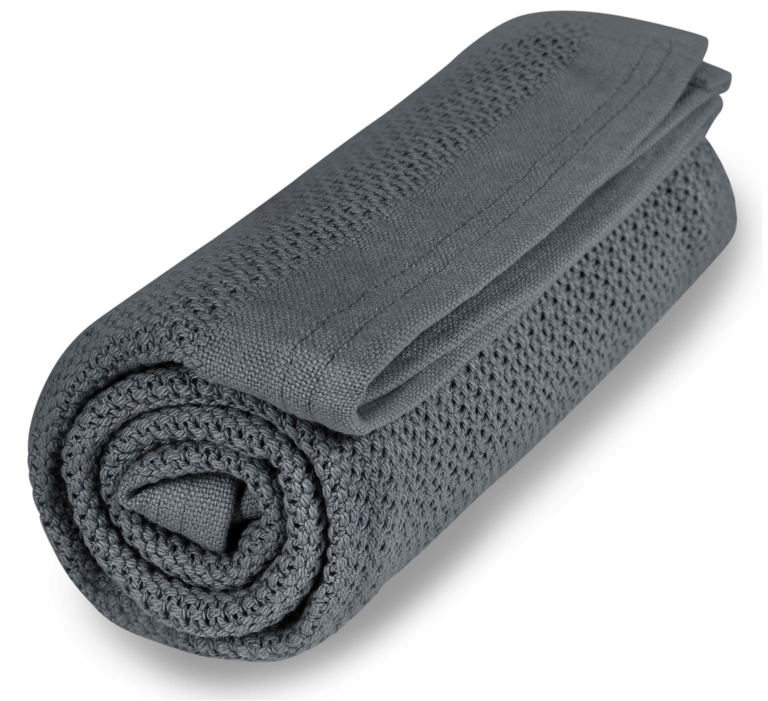 Vinter & Bloom Soft Grid Torkkupeitto, Steel Grey