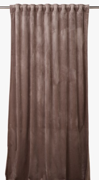 Mali velour verho harmaanruskea