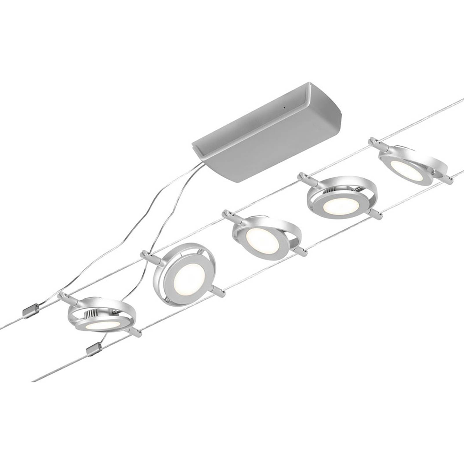 Paulmann Wire RoundMac 5-lamppuinen kromi