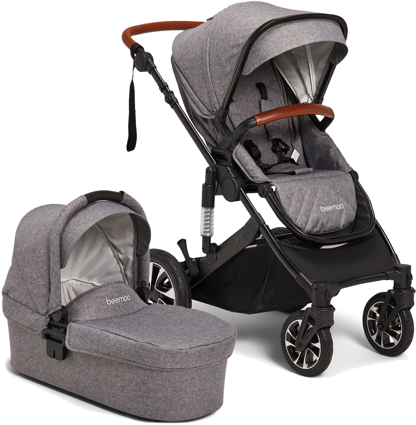 Beemoo Maxi 4 Yhdistelmävaunut, Grey/Black