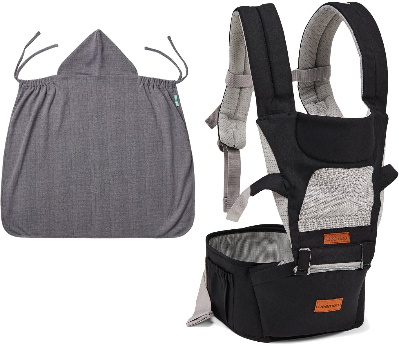 Beemoo Carry Comfort Air Kantoreppu + Päällinen, Black