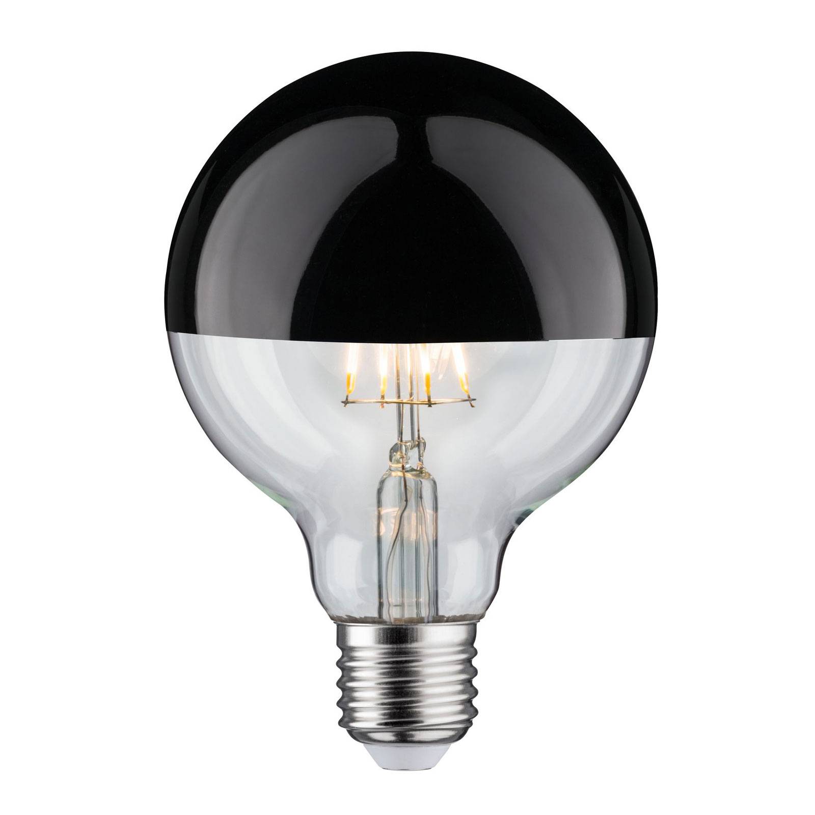 LED-lamppu E27 827 6,5W pääpeili, musta kromi