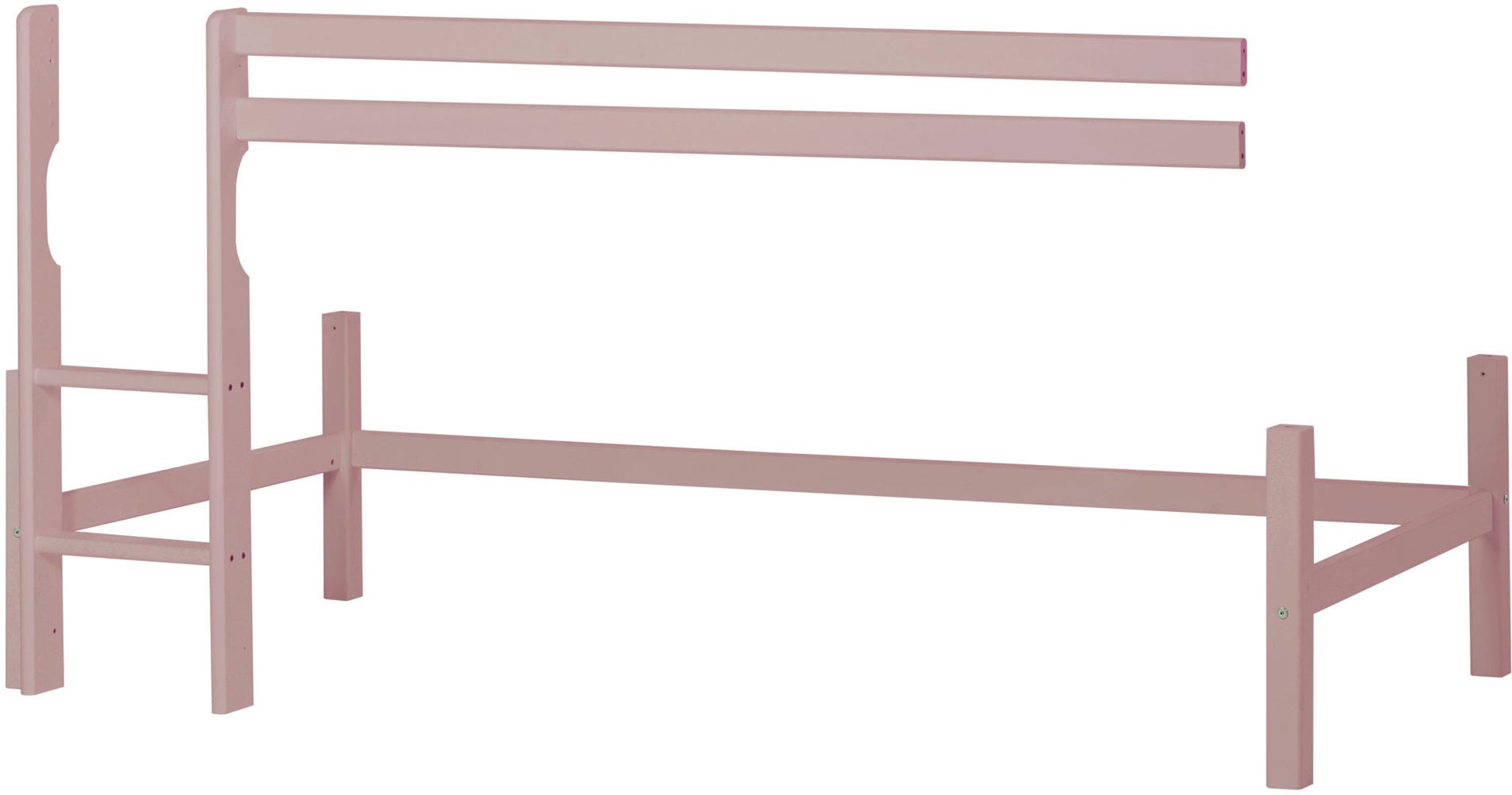 Hoppekids Parvisängyn Runko 90x200 Basic, Pale Rose