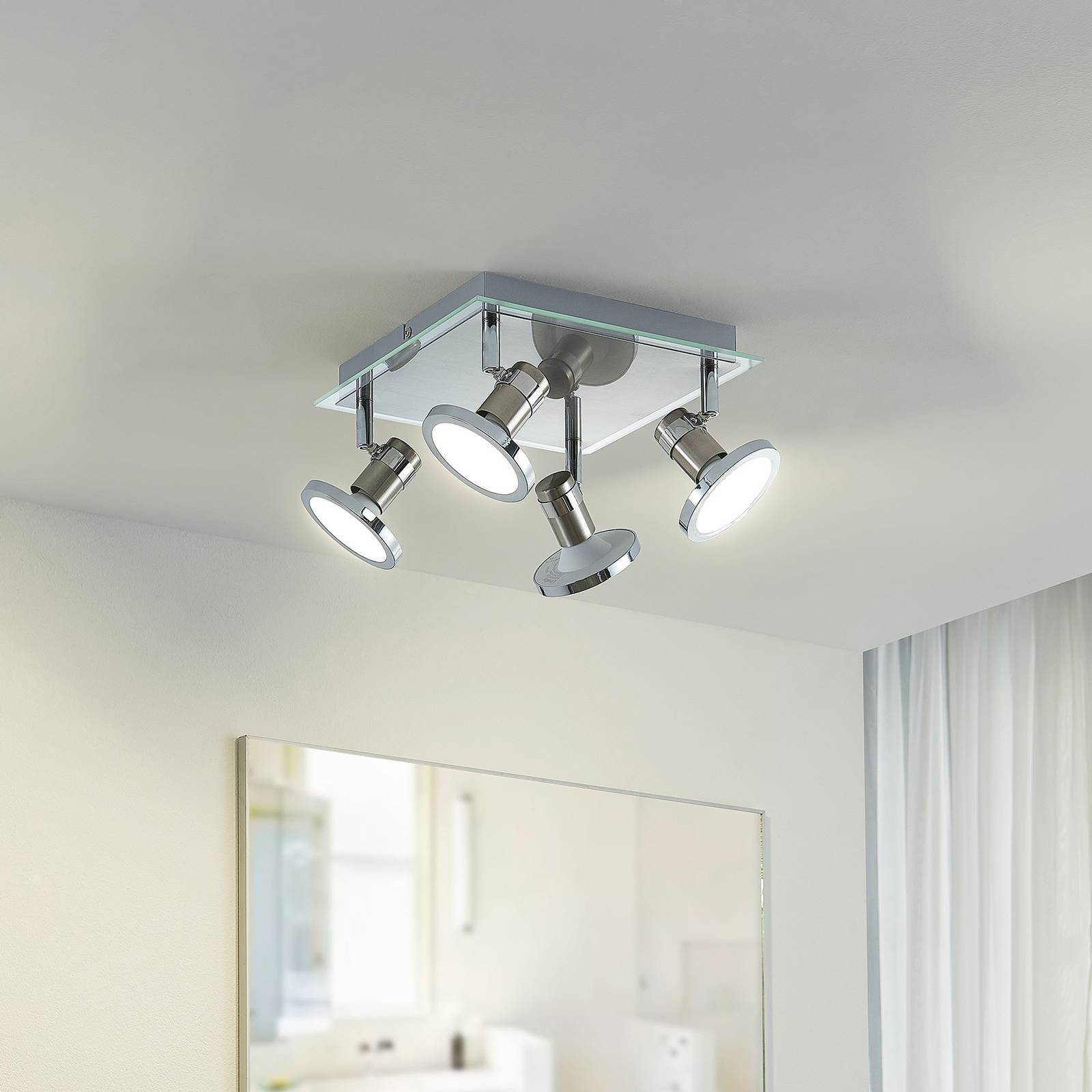 Lindby Stiglio -LED-kattovalaisin, 4-lamppuinen