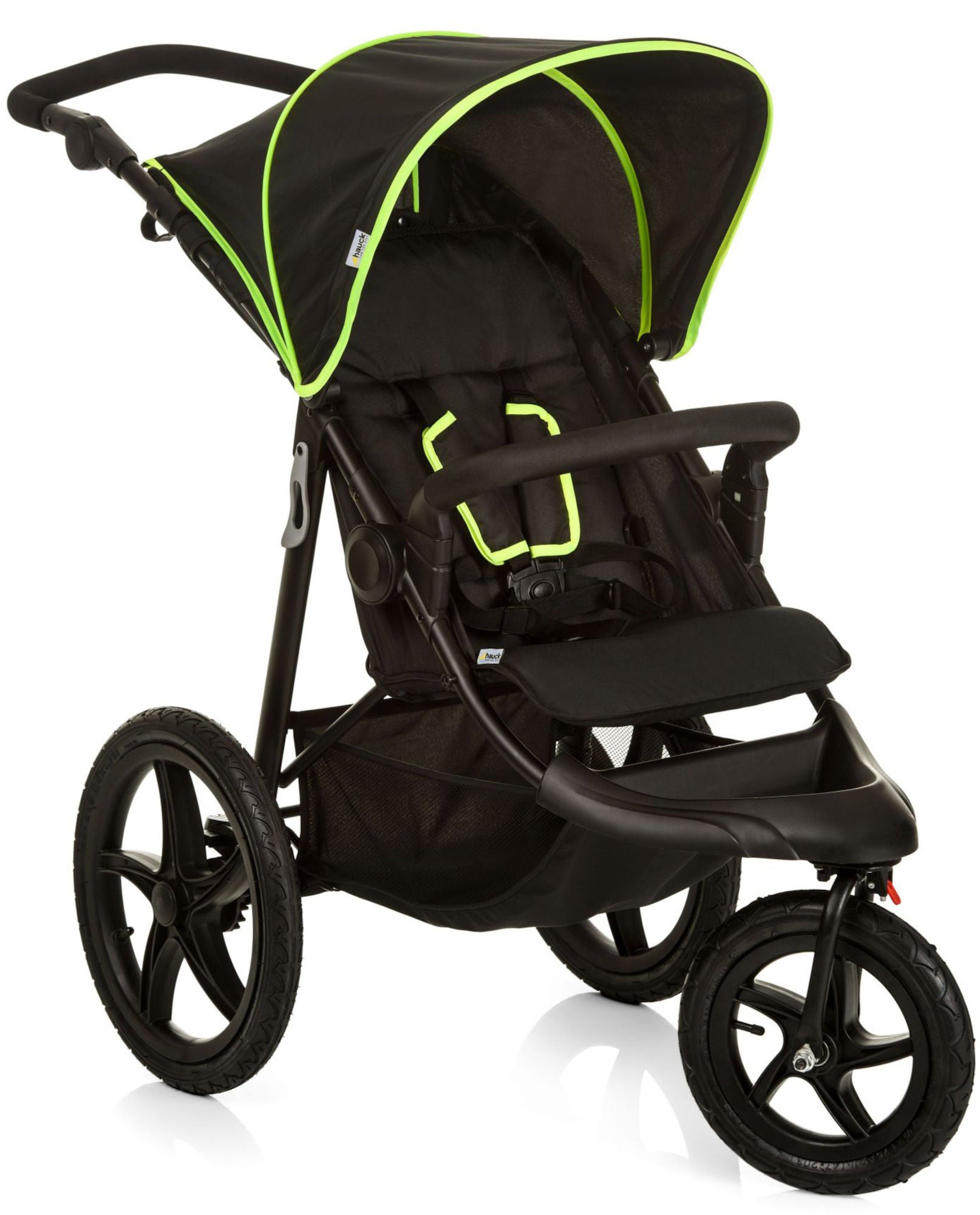 Hauck Runner Juoksurattaat, Musta/Neon