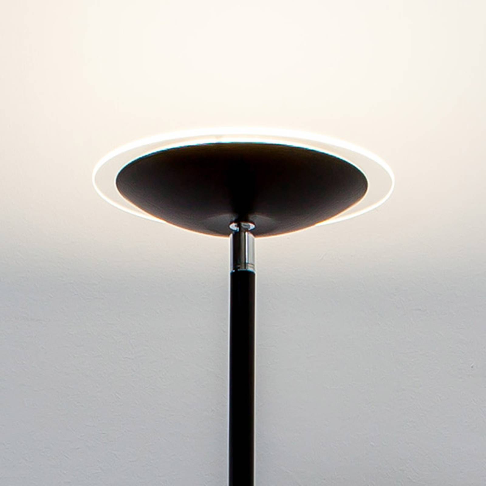 Musta LED-lattiavalaisin Malea