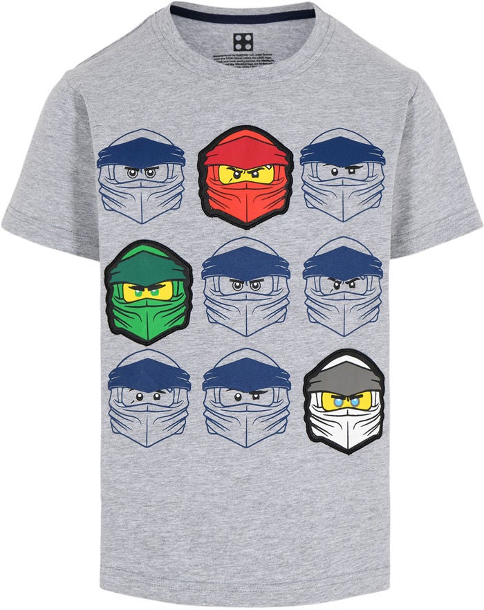LEGO Collection T-Paita, Grey Melange, 104