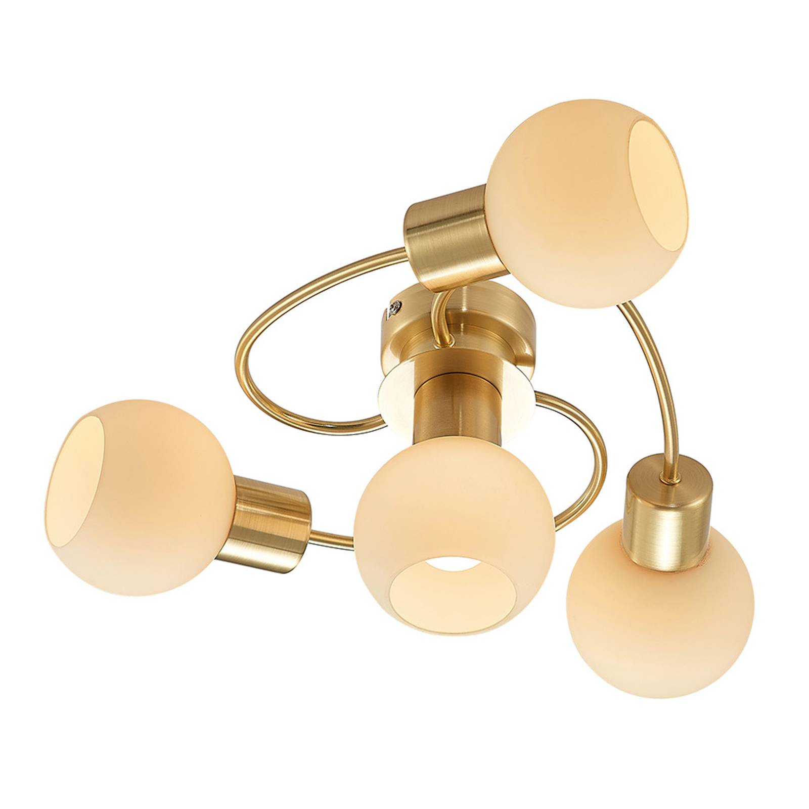 Lindby-LED-kattovalaisin Ciala, 4-lamp. messinki
