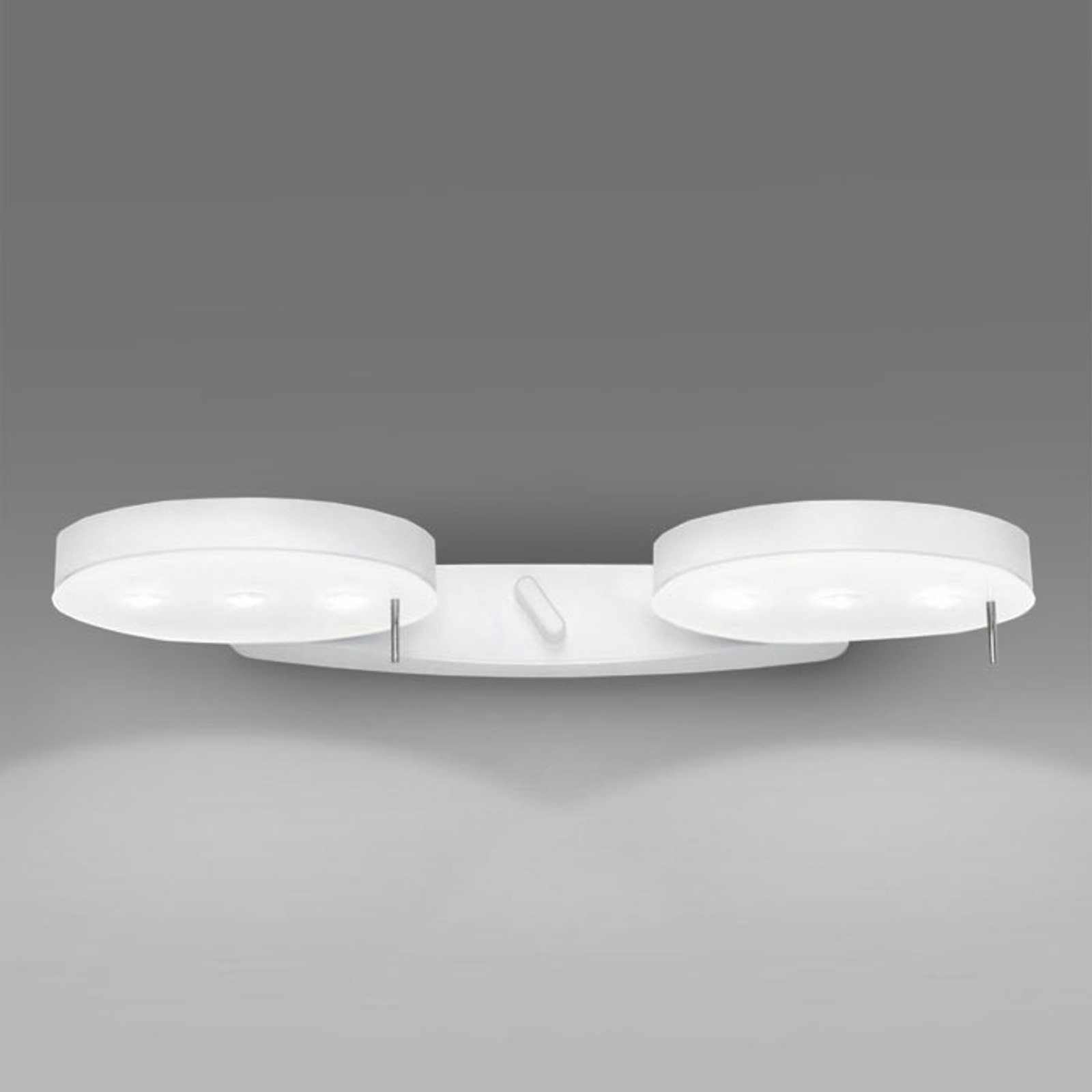 Valkoinen seinävalaisin 3-LED, 2 lamppua