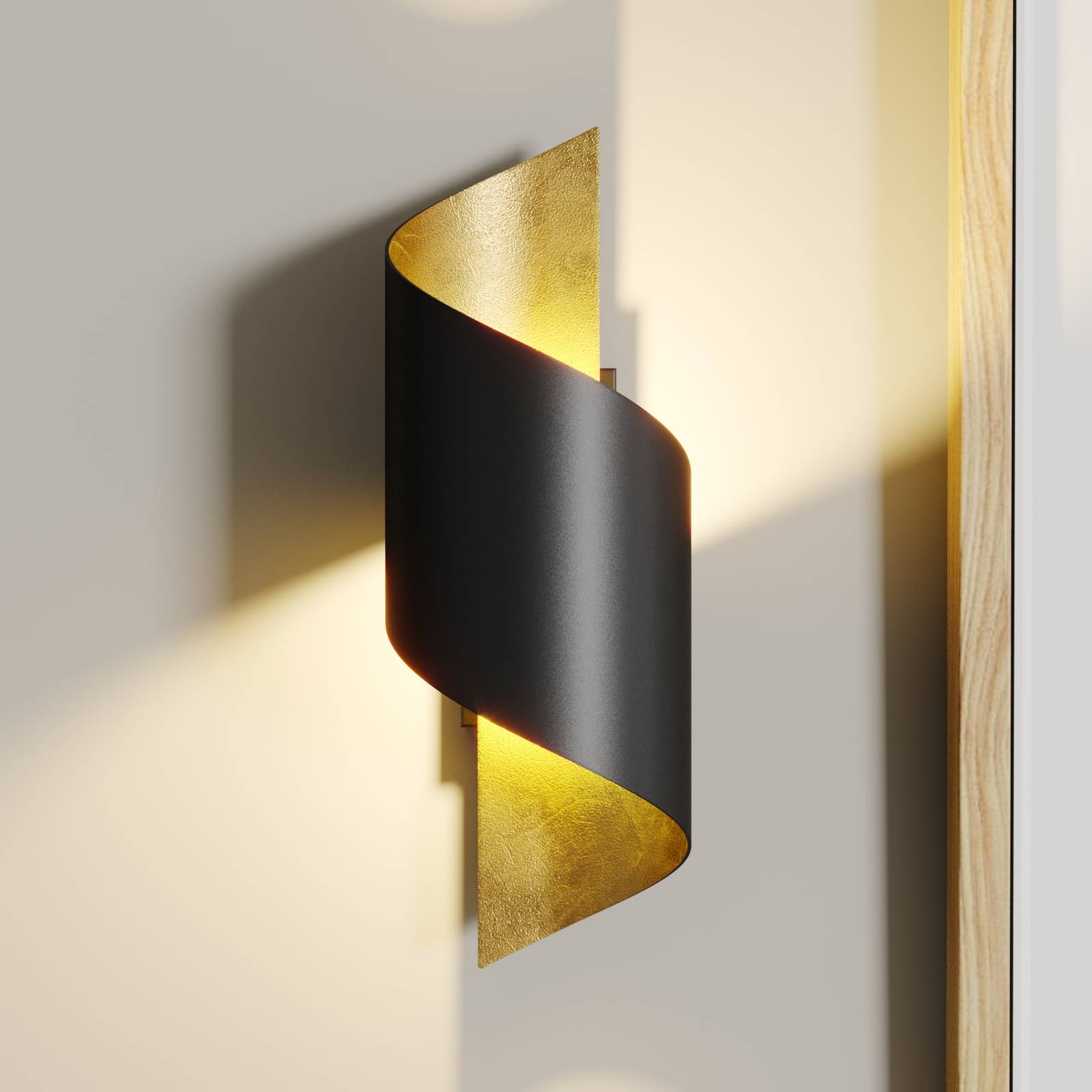 Metallinen LED-kattovalaisi Desirio, musta-kulta