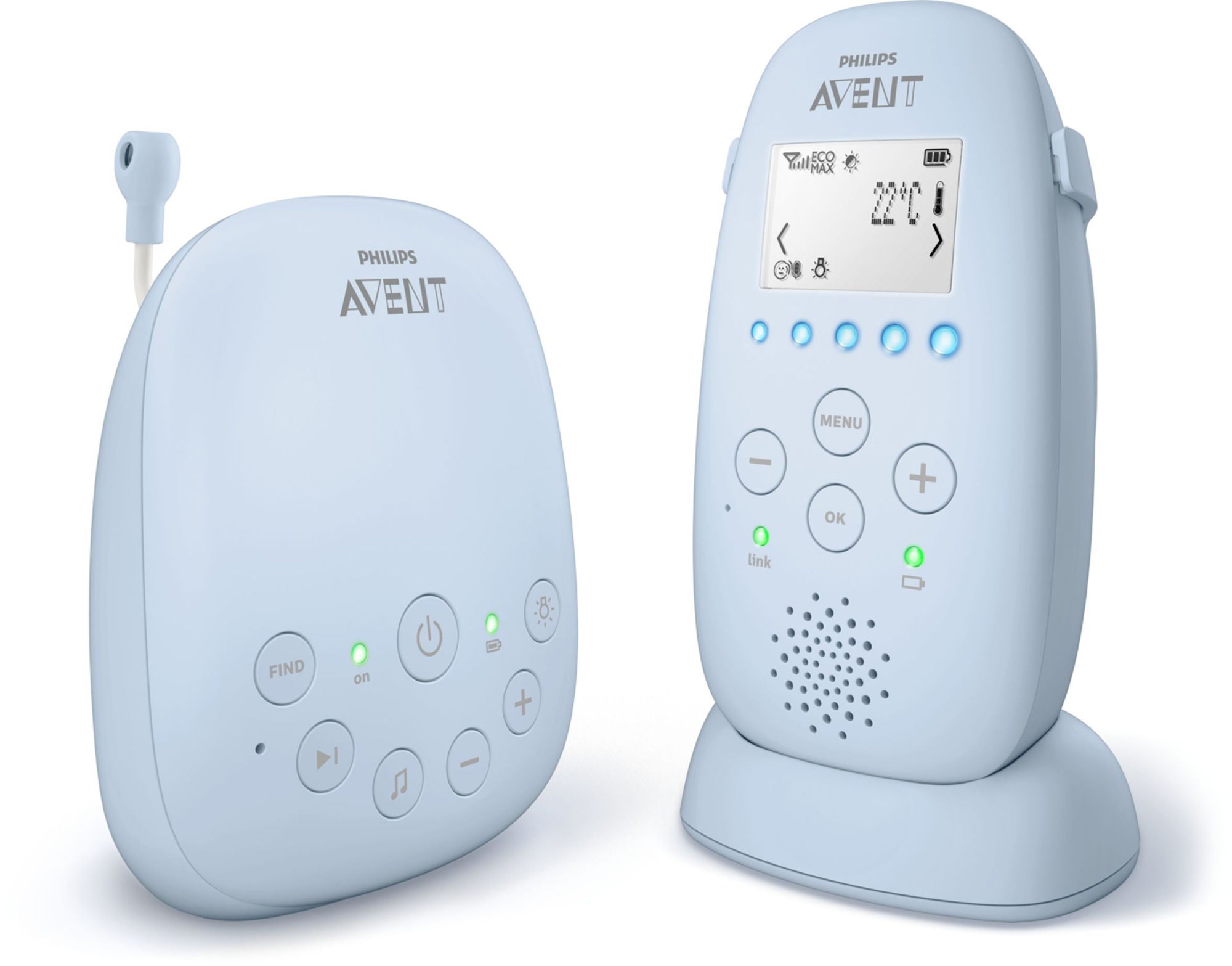 Philips Avent SCD725 DECT Itkuhälytin, Sininen