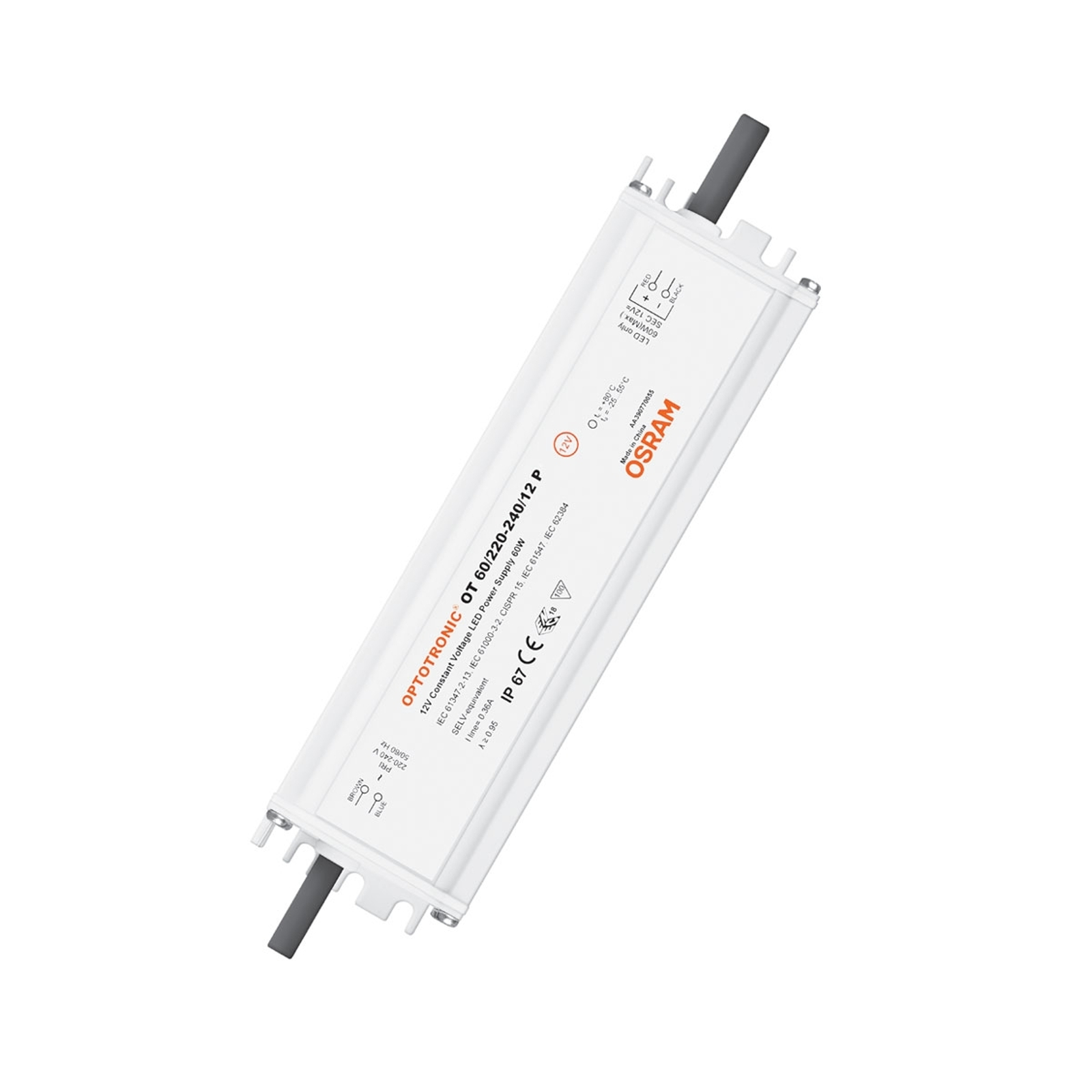 LED-ajuri 12 V vakiojännite 30W Optotronic IP67