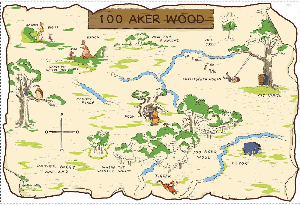 RoomMates Sisustustarrat Wood Map